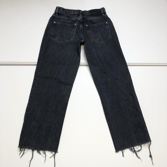 Free People We The Free Jeans Tapered Baggy High Rise Boyfriend Fit Sz 24 Black - Picture 11 of 11